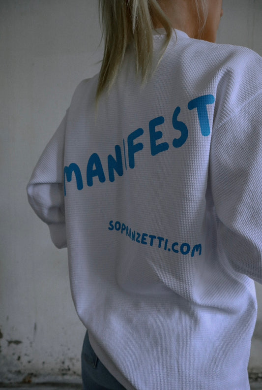 Manifest Heavy Thermal Crew Neck - White