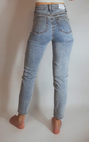 High Rise Cropped Denim - Ocean Blue