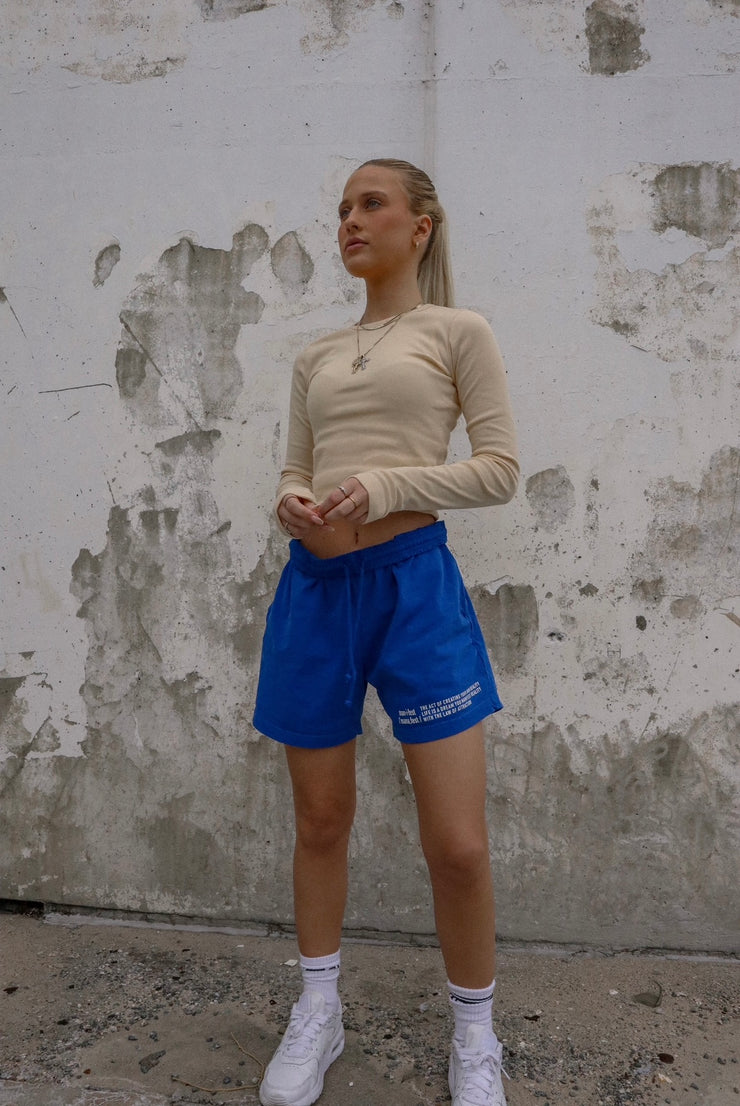 Manifest Unisex Jersey Gym Short - Cobalt Blue